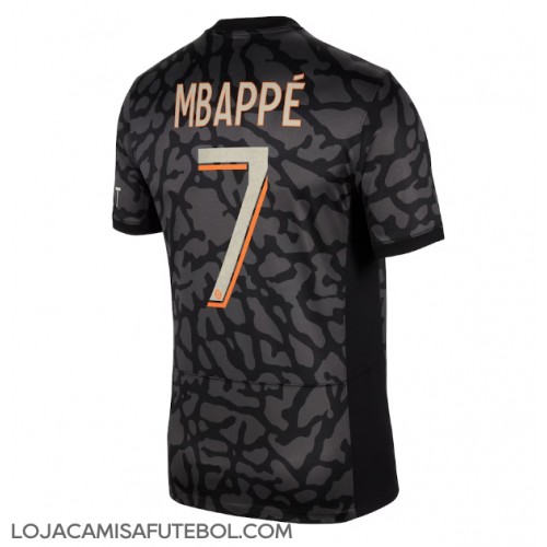 Camisa de Futebol Paris Saint-Germain Kylian Mbappe #7 Equipamento Alternativo 2023-24 Manga Curta